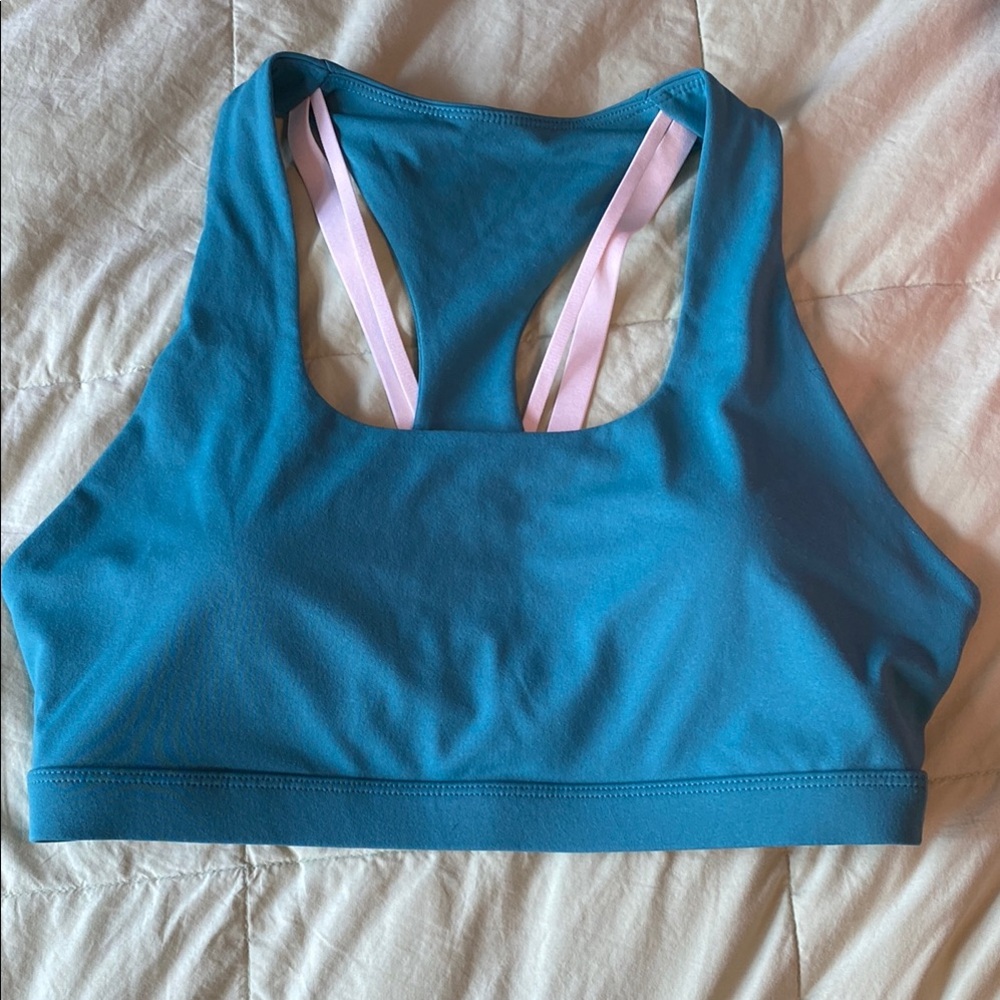 Teal Fabtics Women's Medium Impact Sports Bra